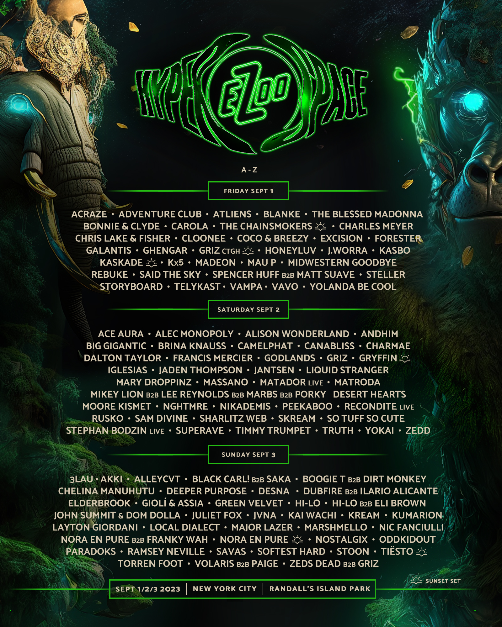 Electric Zoo Announces Much Anticipated 2023 Lineup Grateful Web